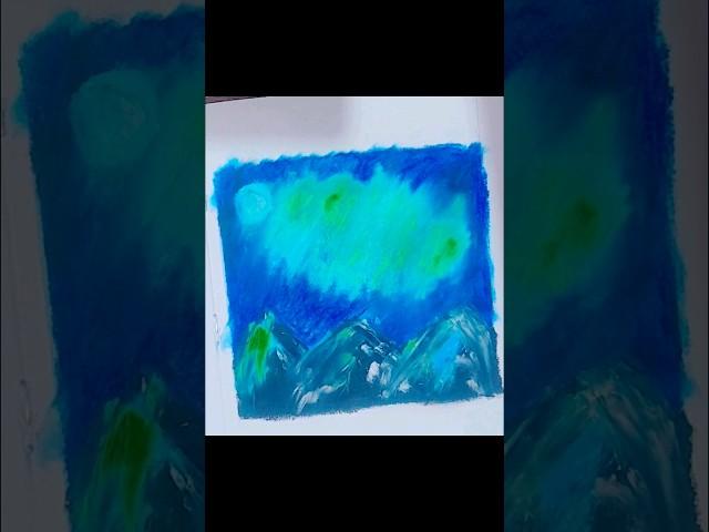 oil pastels drawing -aurora#creativert#easydrawing