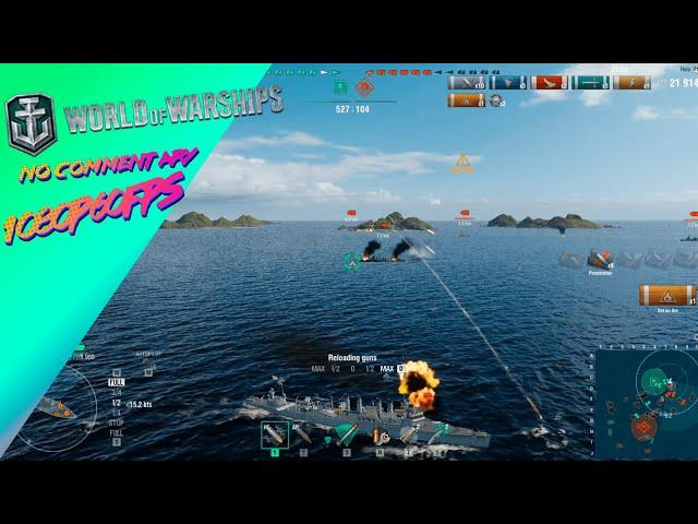 World Of Warships: Charleston (Standart Battle, Archipelago) Gameplay (No Commentary) [1080p60FPS]PC