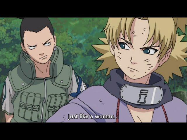 SHIKAMARU NARA RESCUES TEMARI AND TOGETHER BATTLES WITH KUJAKU