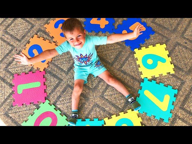 Learn to count in English from 1 to 10 | Playing hide and seek with numbers