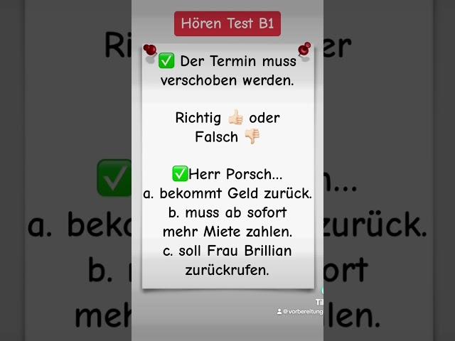 #72 || Hören B1 || Deutsch-Test für Zuwanderer