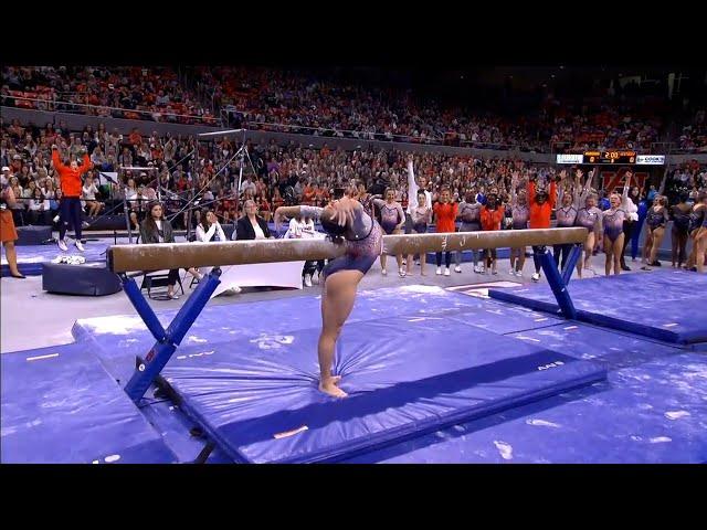 Suni Lee scores perfect 10 on beam and performs first Nabieva skill ever in NCAA gymnastics