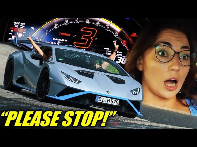 She Begged Me To Stop. Lamborghini STO Huracan't Nürburgring