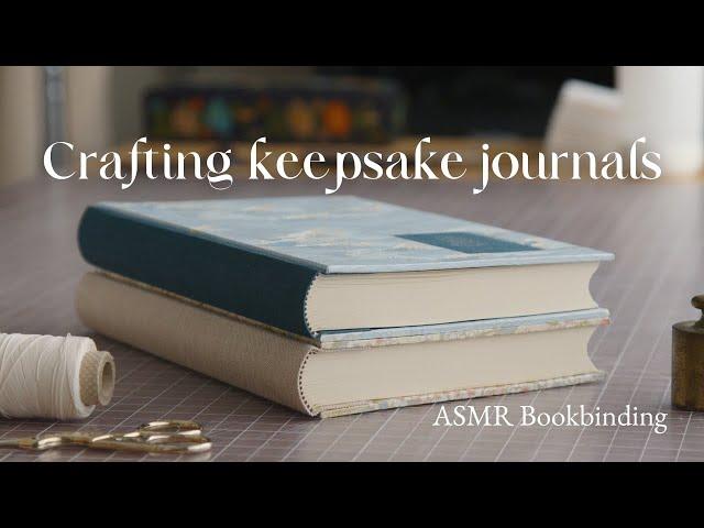 Making journals for a peaceful mind  ASMR bookbinding process