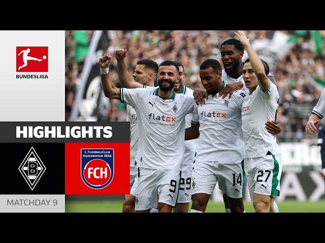 Borussia M'gladbach - 1. FC Heidenheim 2-1 | Highlights | Matchday 9 – Bundesliga 2023/24