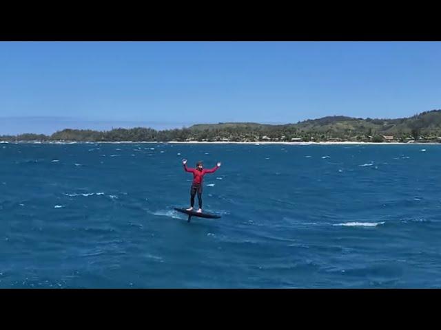 FOIL SURFING A 20 MINUTE RIDE OFF THE COAST OF OAHU ON FLORENCE LIFT 110s