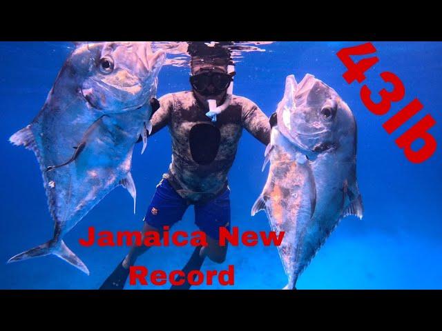 HISTORY Created Today Double Kill GIANT African Pampano Speared In Jamaica Record Breaking Stuff