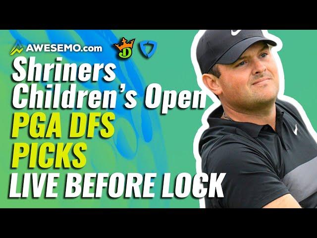 Shriners Children's Open DFS Live Before Locks Daily Fantasy Golf for DraftKings & FanDuel