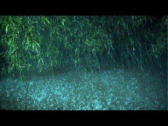 Beat Tinnitus with Heavy Rain on Lake, Calm Thunder in Deep Forest - Real Rain Sounds for Sleeping