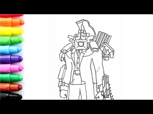 How To Draw Upgraded Large Cameraman (SKIBIDI TOILET 77 Part 2)