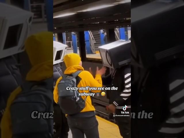 Crazy stuff you see on the subway   #Funny #Memes #Shorts