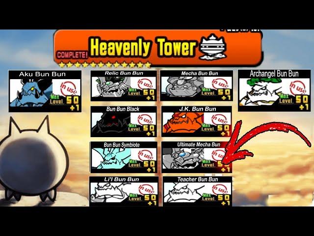 The Battle Cats - Heavenly Tower VS Bun Bun (Floor 1 - Floor 50)