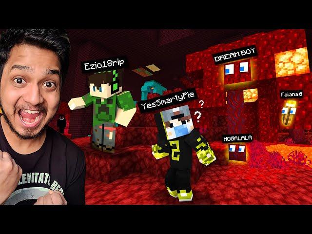 Funniest Minecraft Prop Hunt in Nether ft.@YesSmartyPie @DREAMBOYYT @MrFalanaG Himlands Hide & Seek