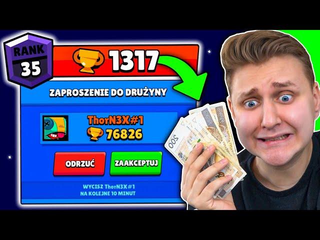 70.000 zaprosił mnie do GRY na 35 RANDZE o KASĘ w BRAWL STARS... (NOOB vs PRO) | Da Mian