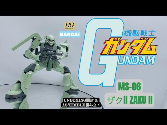 BANDAI HGUC 1/144 MS-06 ZAKU II [ ザク II ] UNBOXING & ASSEMBLE