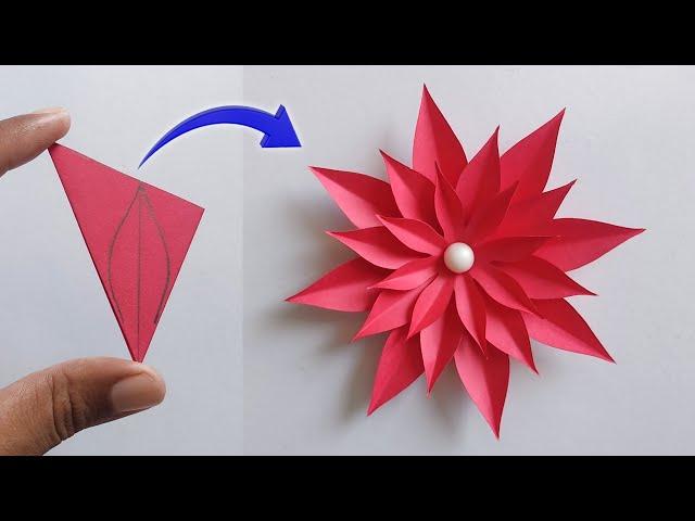 Easy Paper Flower Craft | How To Make Paper Flower Easy | Paper Flower Making Step By Step