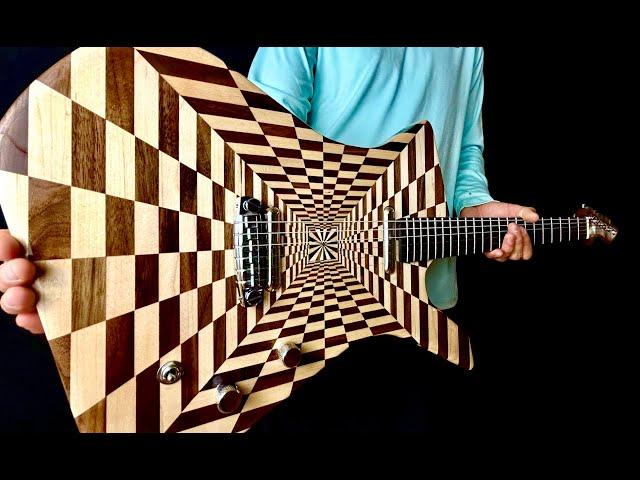 Optical Illusion Guitar Build- 3D Wood