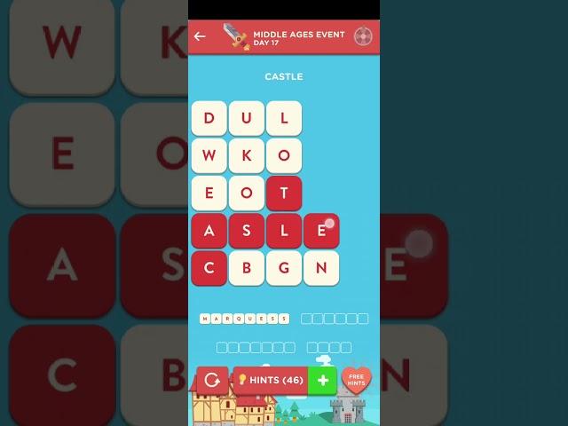 Wordbrain 2 Middle Ages Event Day 17 2024 Answers