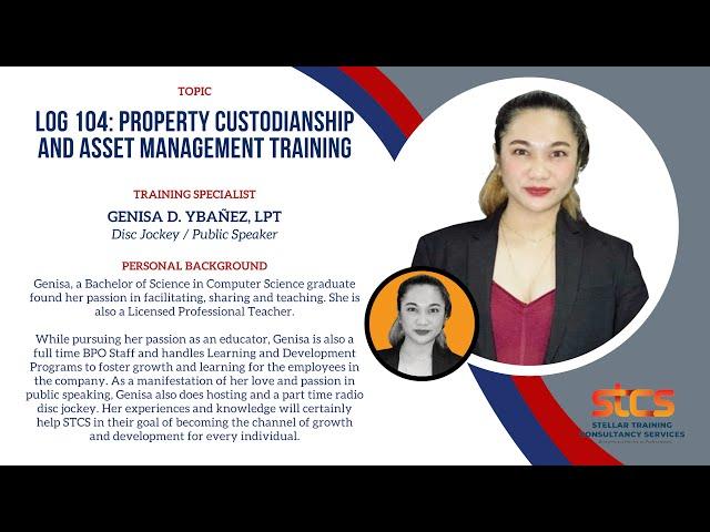 LOG 104: Property Custodianship and Asset Management Training [2 HOURS FULL COURSE]