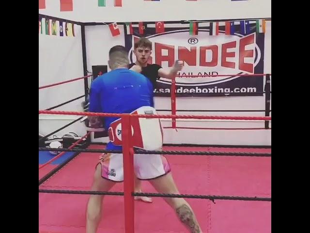 Liam Stacey has made so much progress with his coach Wayne Whitaker from WMT Muay Thai in London