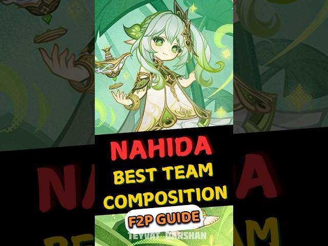 Best Teams for Nahida– Maximize Her Power #genshinimpact #genshin #nahida #gaming #shortvideo