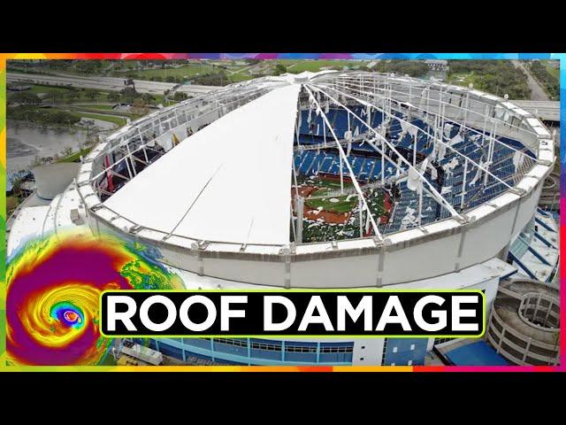 Tropicana Field Roof Destroyed by Hurricane Milton