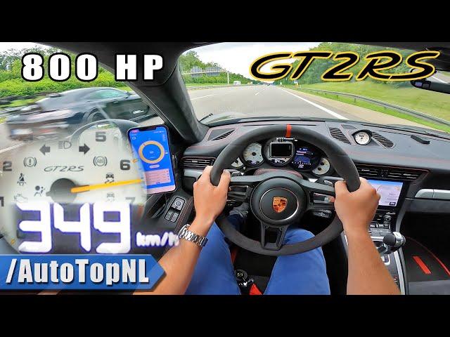 800HP PORSCHE 911 GT2 RS *349KMH* on AUTOBAHN [NO SPEED LIMIT] by AutoTopNL