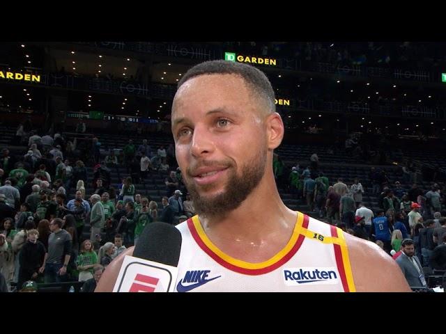 Stephen Curry talks beating the Celtics, FULL Postgame Interview 