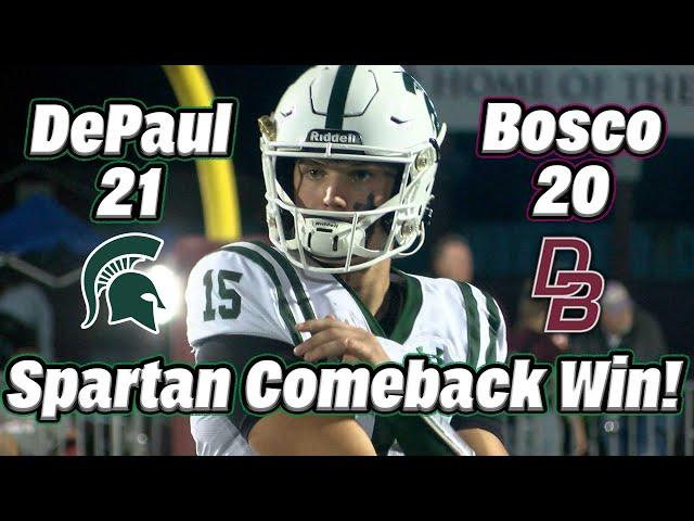 DePaul Catholic 21 Don Bosco 20 | Week 5 Highlights | Spartans' Come From Behind Win!