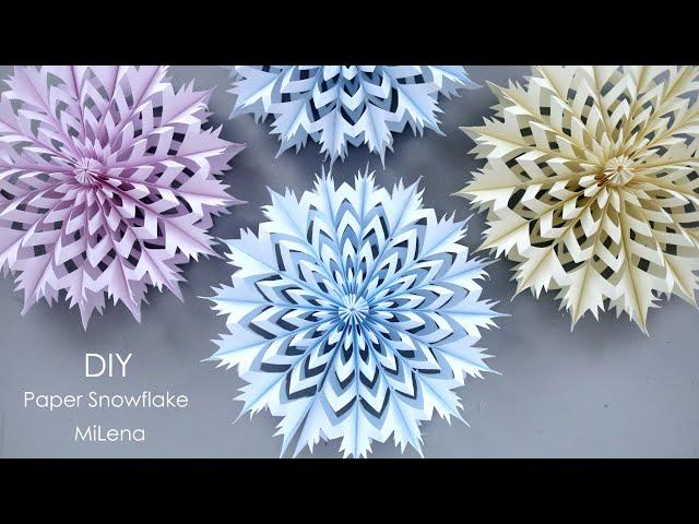 ️ СНЕЖИНКА ИЗ БУМАГИ ️СУПЕРОБЪЕМ ️ 3D PAPER SNOWFLAKE ️