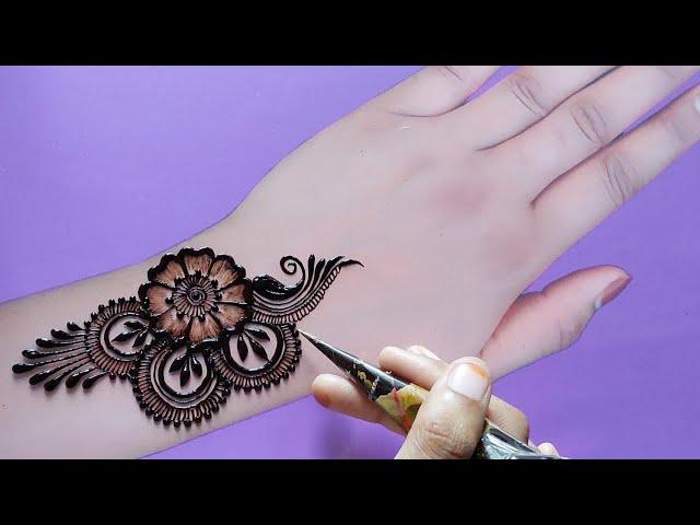 Easy mehndi design | simple backhand mehndi design | mehndi design | mehndi,