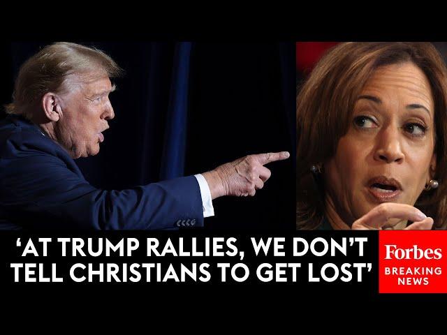 JUST IN: Trump Reacts To Kamala Harris's Response To Protesters Who Yelled, 'Jesus Is Lord!'