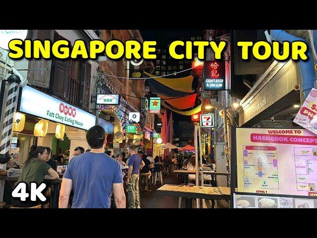 Singapore  in 4K | SINGAPORE  4K Walking Tour  Little India, Bugis, Arab Street &  Marina Bay