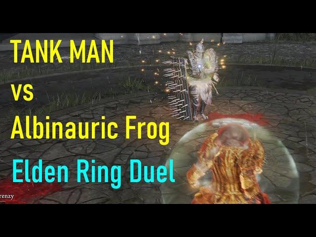 Tank Man with Iron Armor vs Albinauric Frog | Ironjar Aromatic - Elden Ring Funny PvP Duel