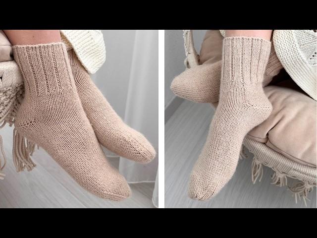 LEARNING HOW to knit SOCKS easily and simply | PERFECT for YOURSELF and for A GIFT 