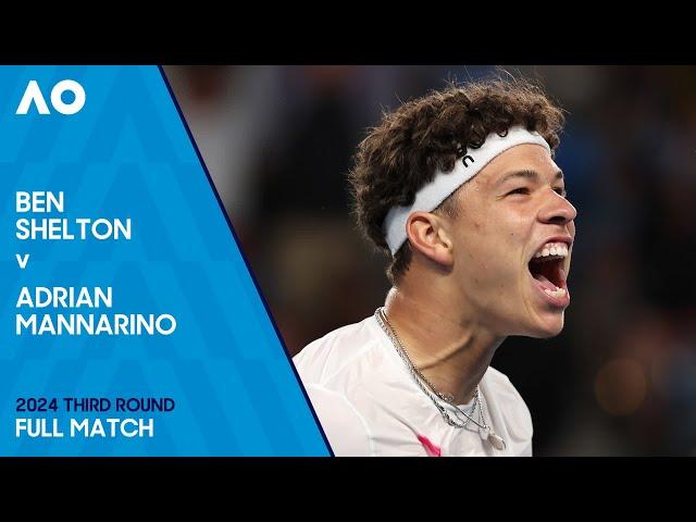 Ben Shelton v Adrian Mannarino Full Match | Australian Open 2024 Third Round