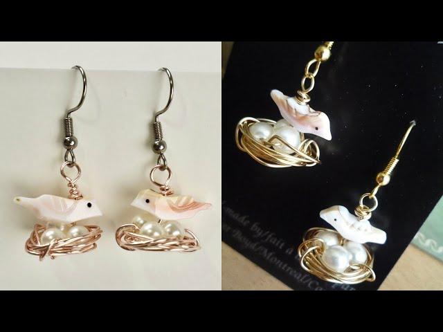 Bird Nest Earrings Jewelry Making Kit Tutorial