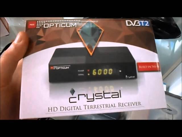 Opticum Crystal dvb t2 H264 review 720pHD