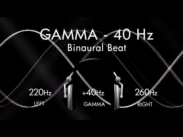 Gamma for a Genius Brain - 1hr Pure Binaural Beat Session at ~(40Hz)~ Intervals