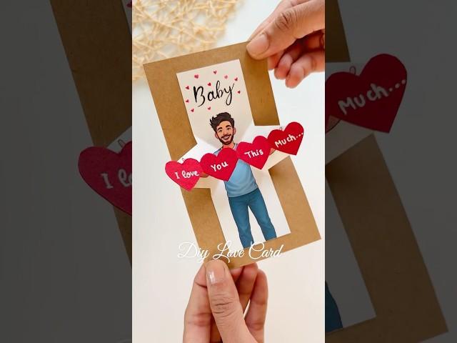 Diy love card ️ #DIYCard #CuteDIY#ShinchanCard #LoveCardDIY #MiniLoveNote #HandmadeWithLove #Craft