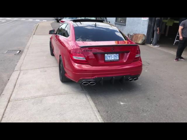 Mercedes C350 muffler & rear resonator delete with Xpipe