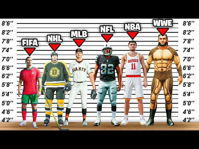 I Used The TALLEST Player EVER In EVERY Sport!