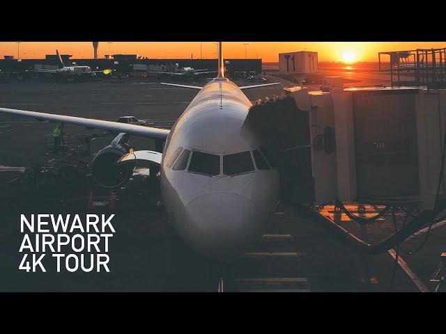 4K Airport Tour : Newark Liberty International Airport Terminal B : New Jersey, USA : New York City