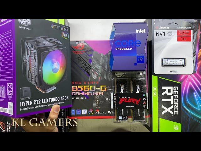 intel Core i9 11900K ASUS ROG STRIX B560-G GAMING WIFI RTX3050 HYPER 212 LED TURBO ARGB TD500L