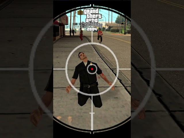 Evolution of Shoot a Sniper Shot on a POLICE LEG in GTA Games (2001 → 2013) #gta #shorts #evolution