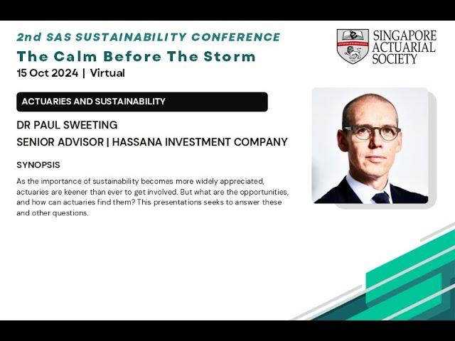 Actuaries and Sustainability by Dr Paul Sweeting