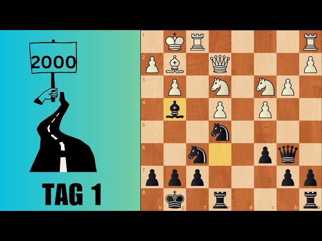 Ich spiele jeden Tag Schach bis 2000 ELO - Tag 1