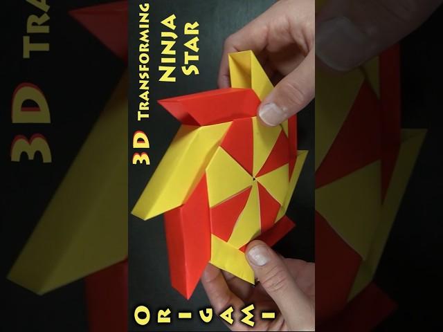 Origami 3-D Transforming Ninja Star #shorts designed by Ray Bolt