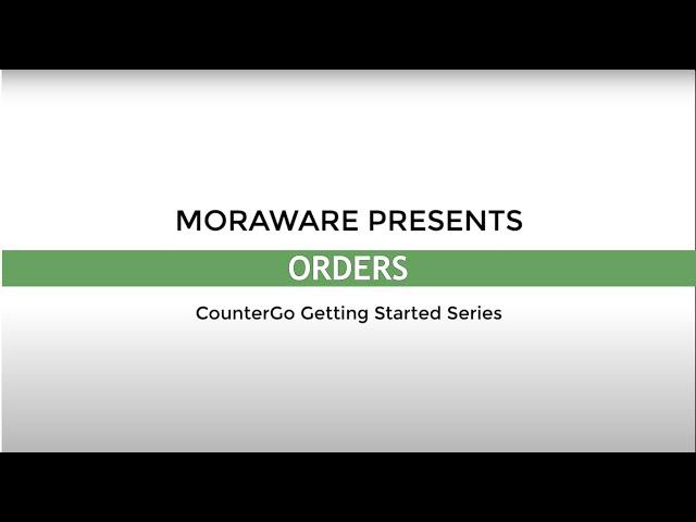Getting Started 10: Orders