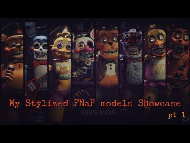 [Blender/FNaF] My stylized models Showcase pt 1